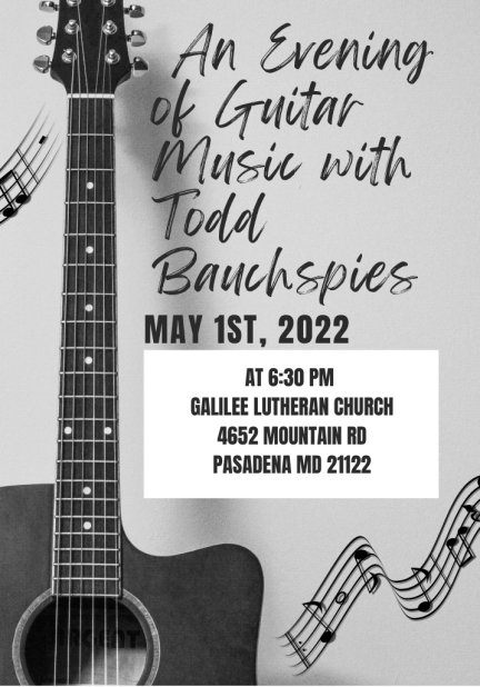 Todd Bauchspies at Galilee Lutheran Church